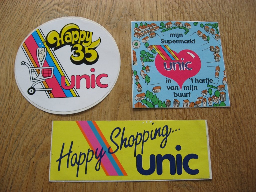 Stickers Supermarkt Unic, Verzamelen, Ophalen of Verzenden, Nieuw, Winkel of Supermarkt