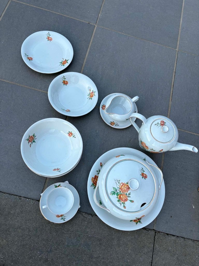 servies met bloemetjes, Antiek en Kunst, Ophalen