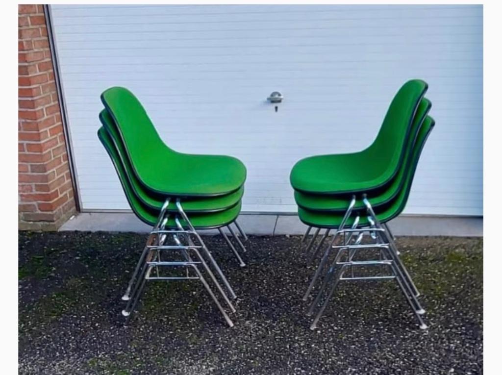 Groene designstoelen Charles Eames, stukprijs, Ophalen
