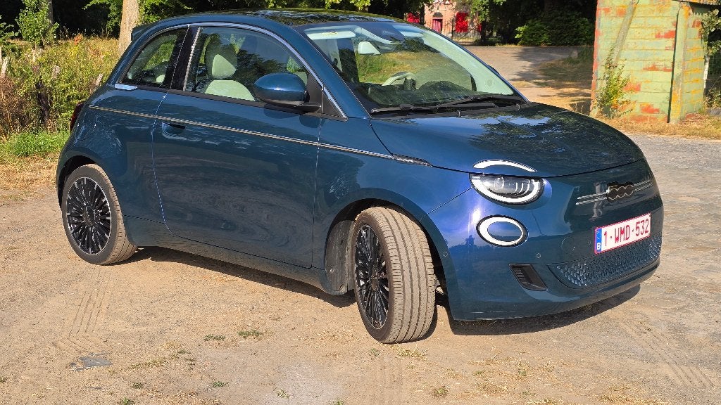 Fiat 500e La Prima — Ocean Green, Auto's, Adaptive Cruise Control, Leder, Elektrisch, Berline