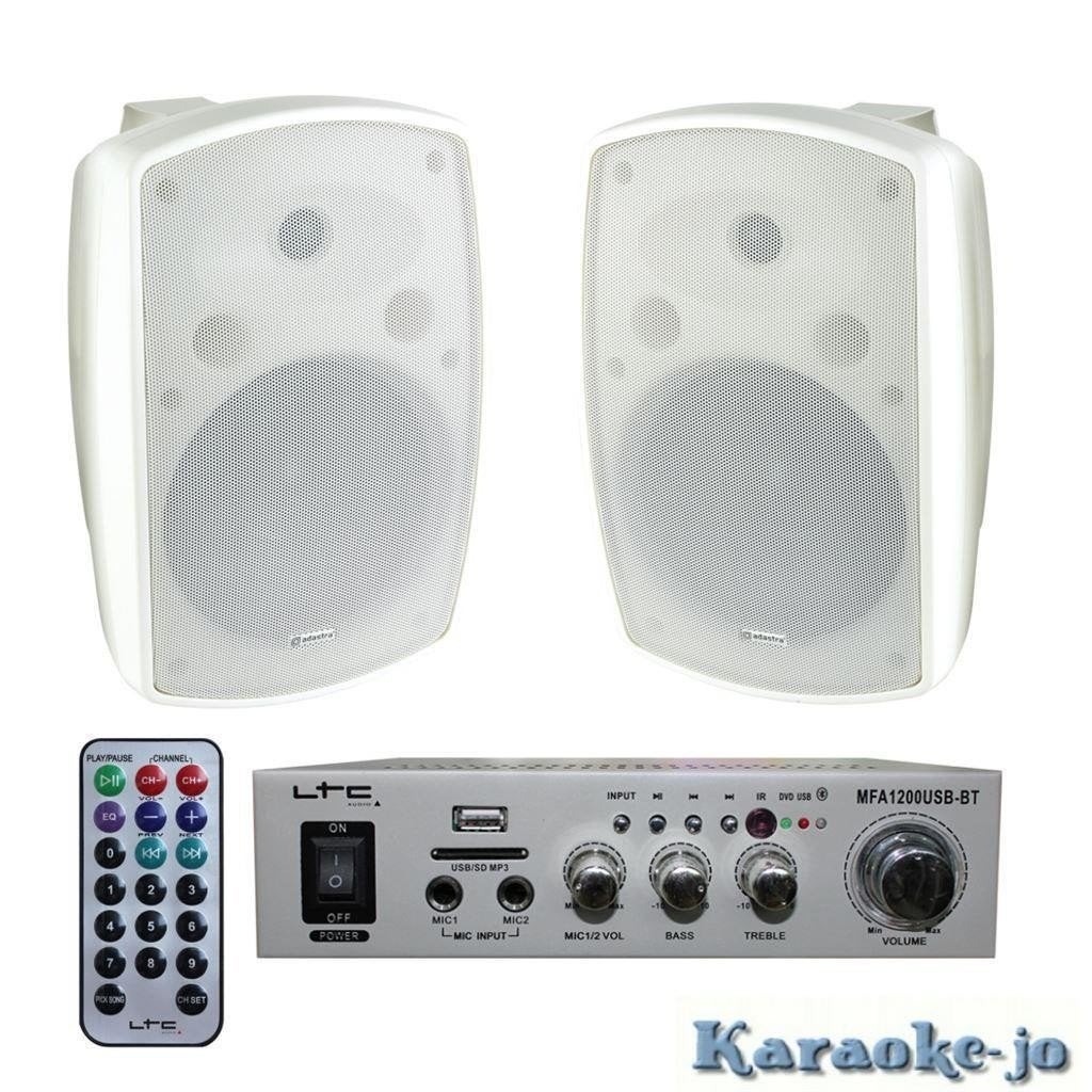 Witte 4 Inch Buiten speakers met Bluetooth versterker, Ophalen of Verzenden, Nieuw, Speakers, Microset