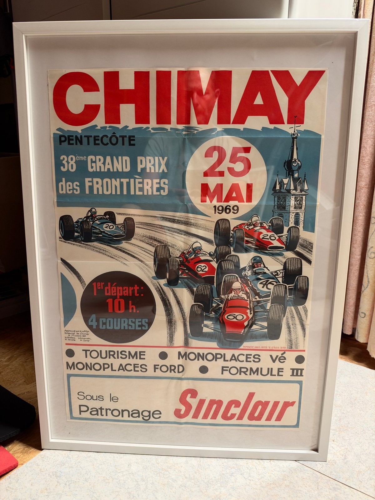 Chimay circuit affiche originale 1969, Collections, Enlèvement, Comme neuf