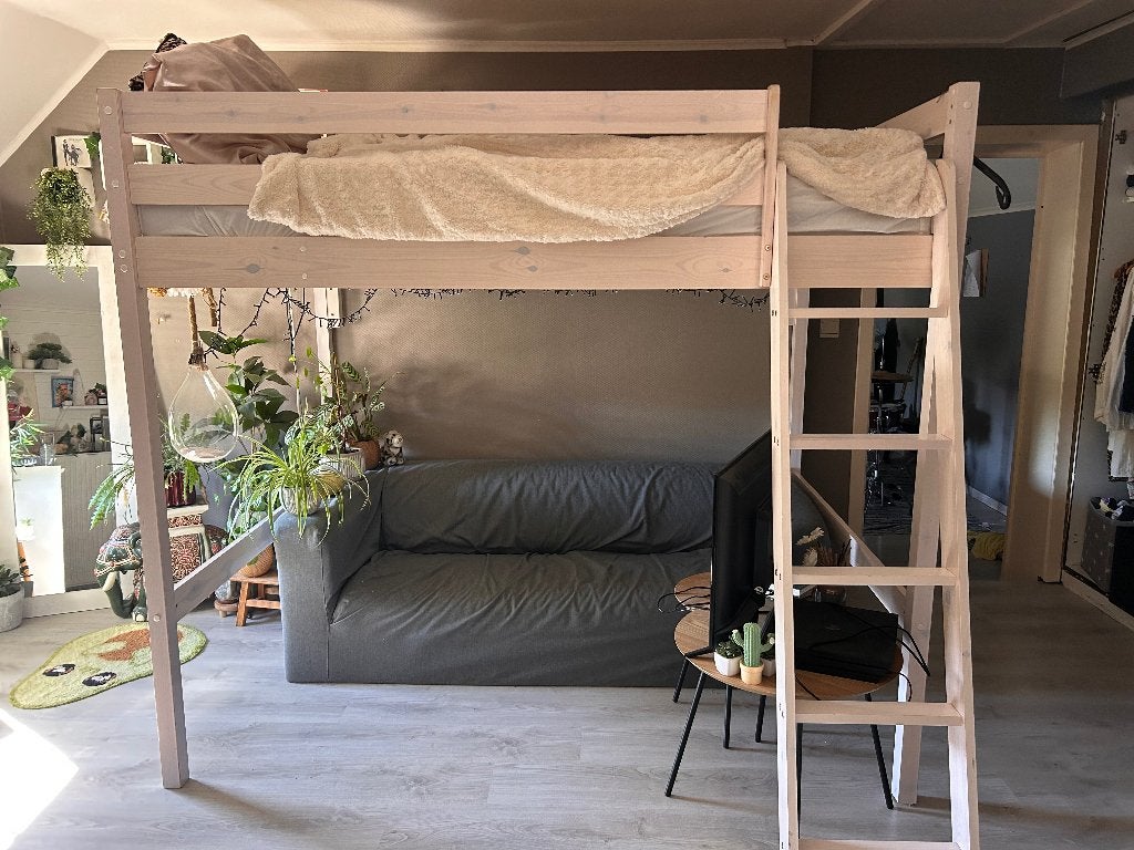 Hoge slaper + zetel, Ophalen, Gebruikt, Hoogslaper, 160 tot 180 cm