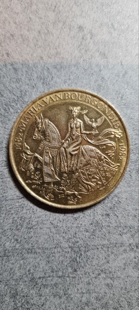 medailles België 50 Bourgondier - Brugge, Postzegels en Munten, Ophalen of Verzenden