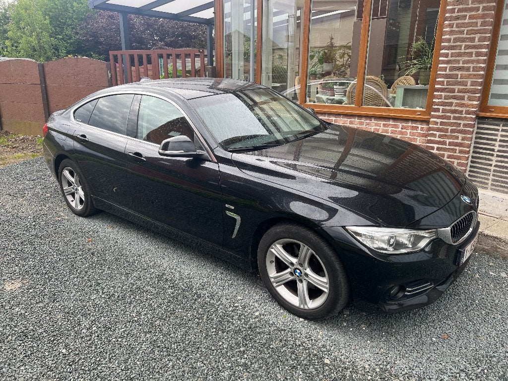 BMW 4 Gran Coupé, Auto's, BMW, 110 g/km, Zwart, Leder, Bruin