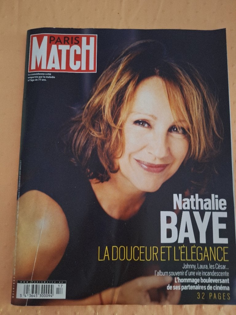 Nathalie Baye, het tijdschrift „Paris Match”, sterft, Ophalen of Verzenden, Zo goed als nieuw