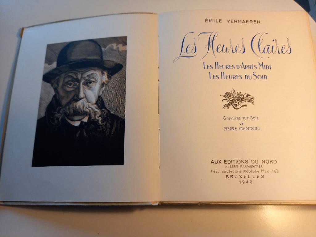Émile Verhaeren : Les heures claires (1943), Enlèvement ou Envoi, Un auteur, Utilisé, Emile Verhaeren