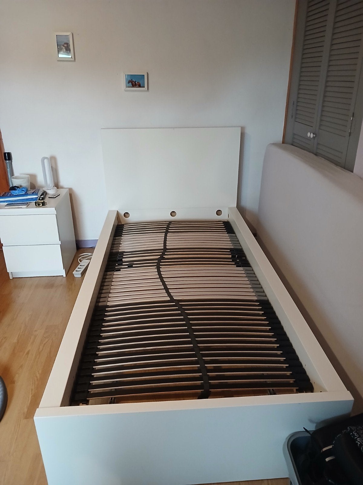 lit et sommier ikea., Ophalen, Gebruikt, 90 cm, Eenpersoons