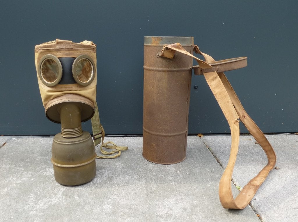 Antiek gasmasker, Verzamelen, Ophalen of Verzenden, Landmacht, Overige typen