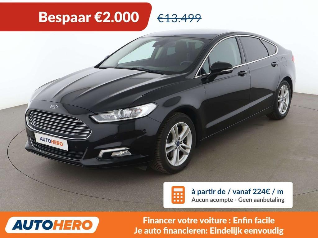 Ford Mondeo 2.0 TDCi Titanium (bj 2017, automaat), Auto's, Stof, Zwart, 132 kW, Te koop