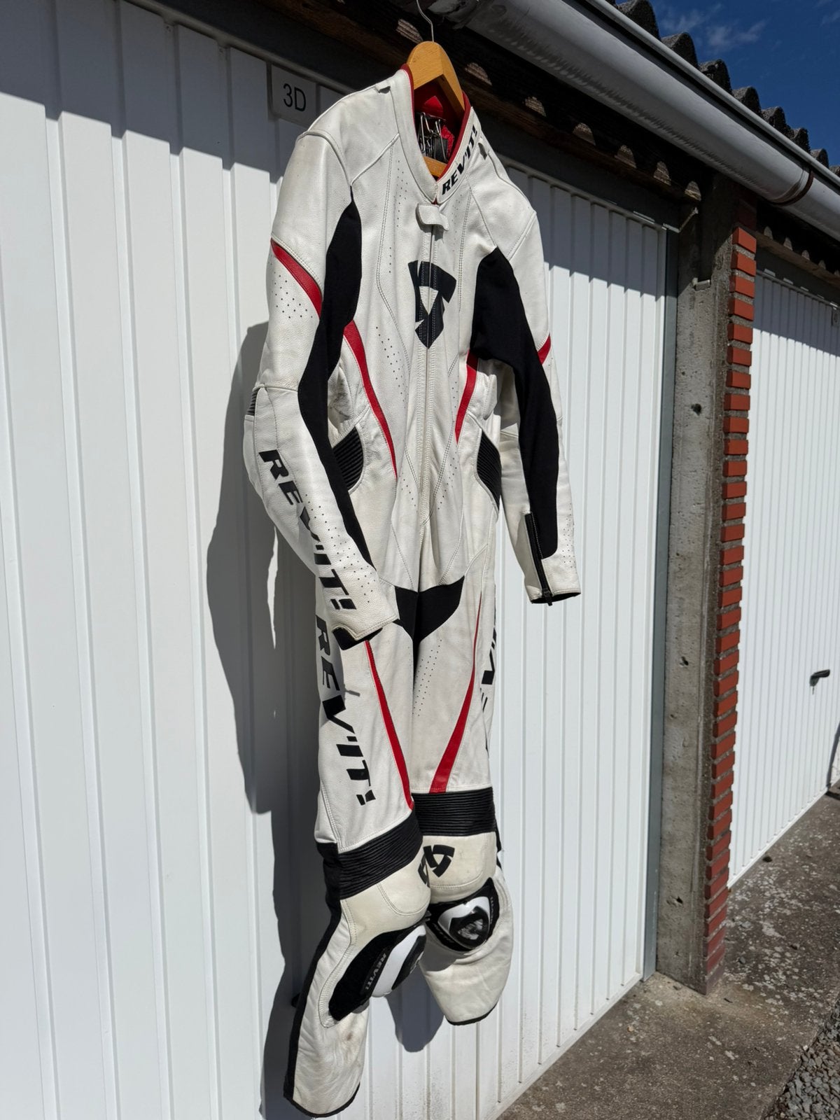 Revit eendelig/one piece lederen motorpak - Maat 50, Motoren, Ophalen, Tweedehands, Heren
