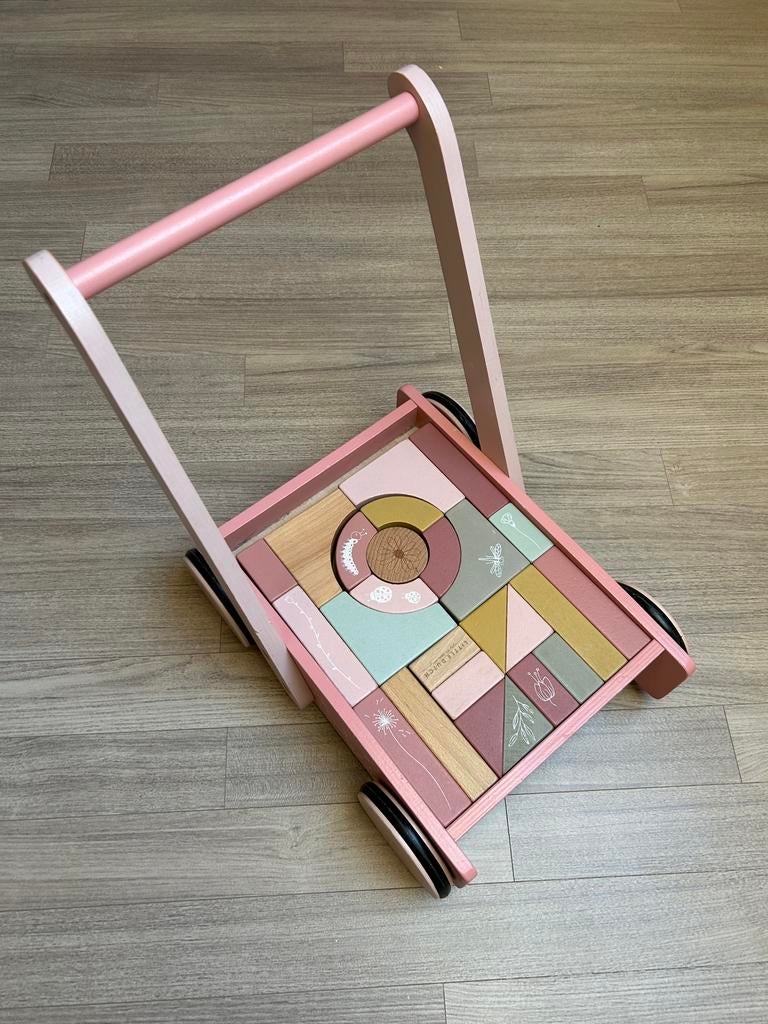Houten looprek met blokken Little dutch, Kinderen en Baby's, Ophalen, Zo goed als nieuw