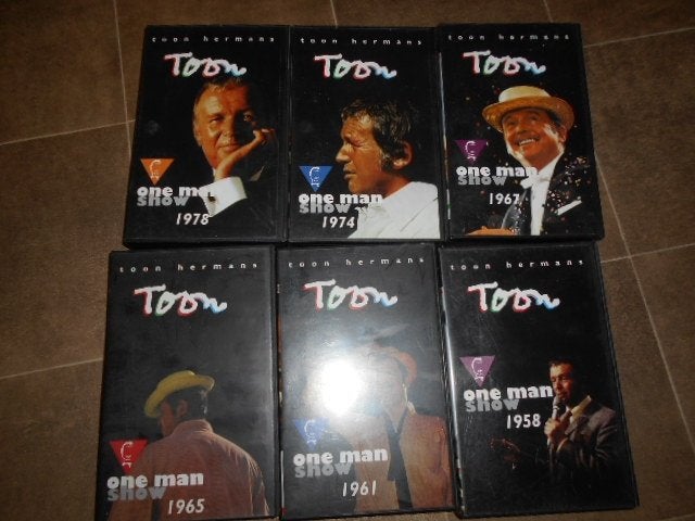 VHS - 6 cassettes Toon Hermans, Cd's en Dvd's, Ophalen of Verzenden, Zo goed als nieuw, Toon Hermans