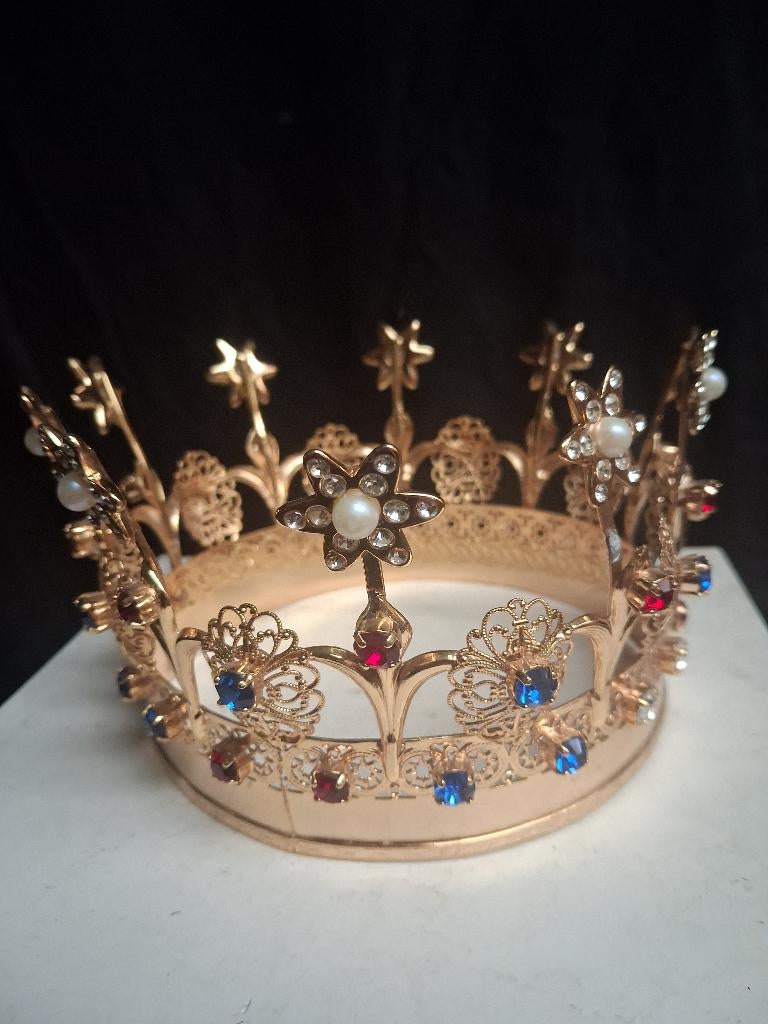 Grote neogotische kroon., Antiek en Kunst, Antiek | Religieuze voorwerpen, Ophalen