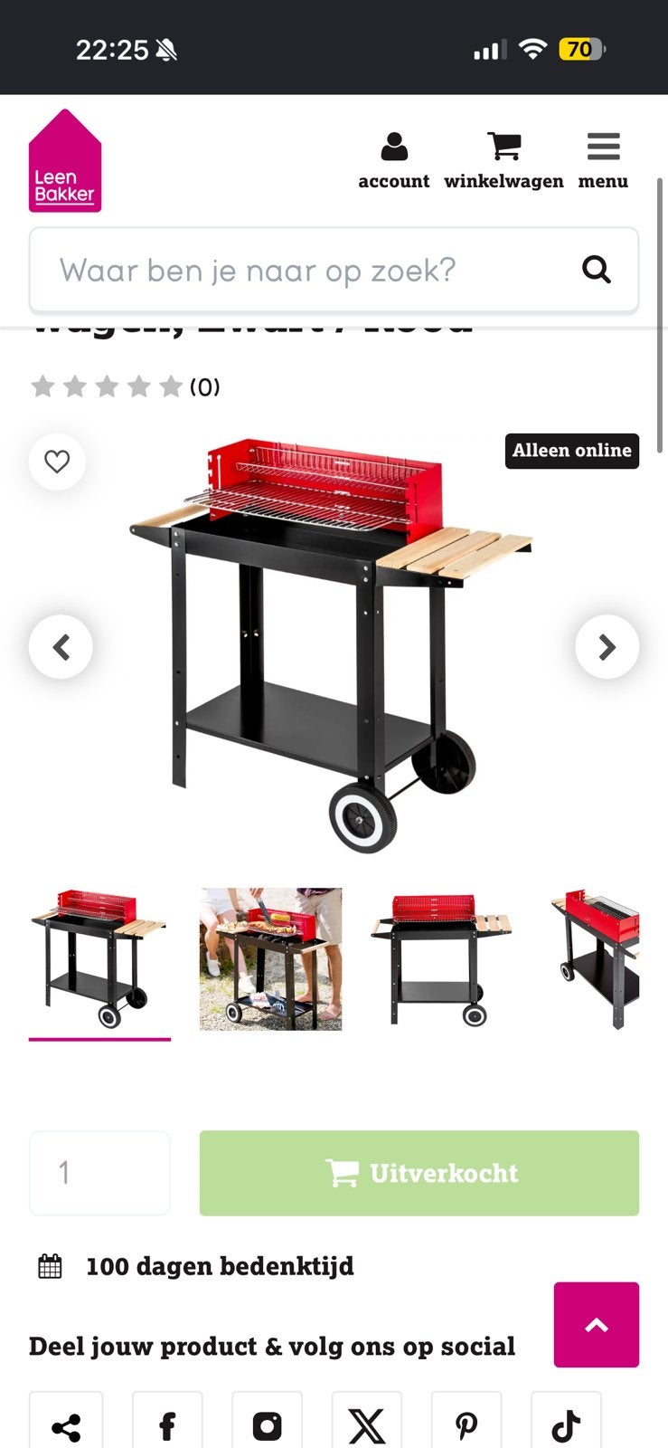 Mini bbq grill, Ophalen, Nieuw