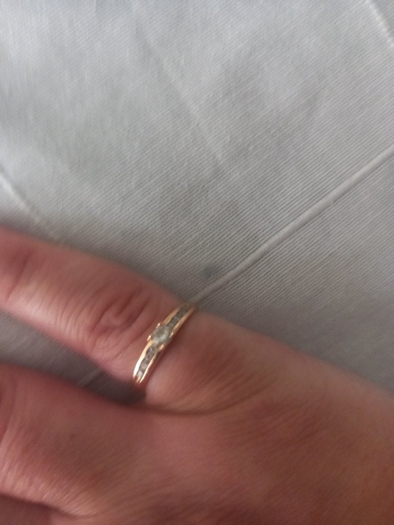 Ring rosé goud met zirkonia, Bijoux, Sacs & Beauté, Bagues, Enlèvement ou Envoi, Rose, Comme neuf, Or