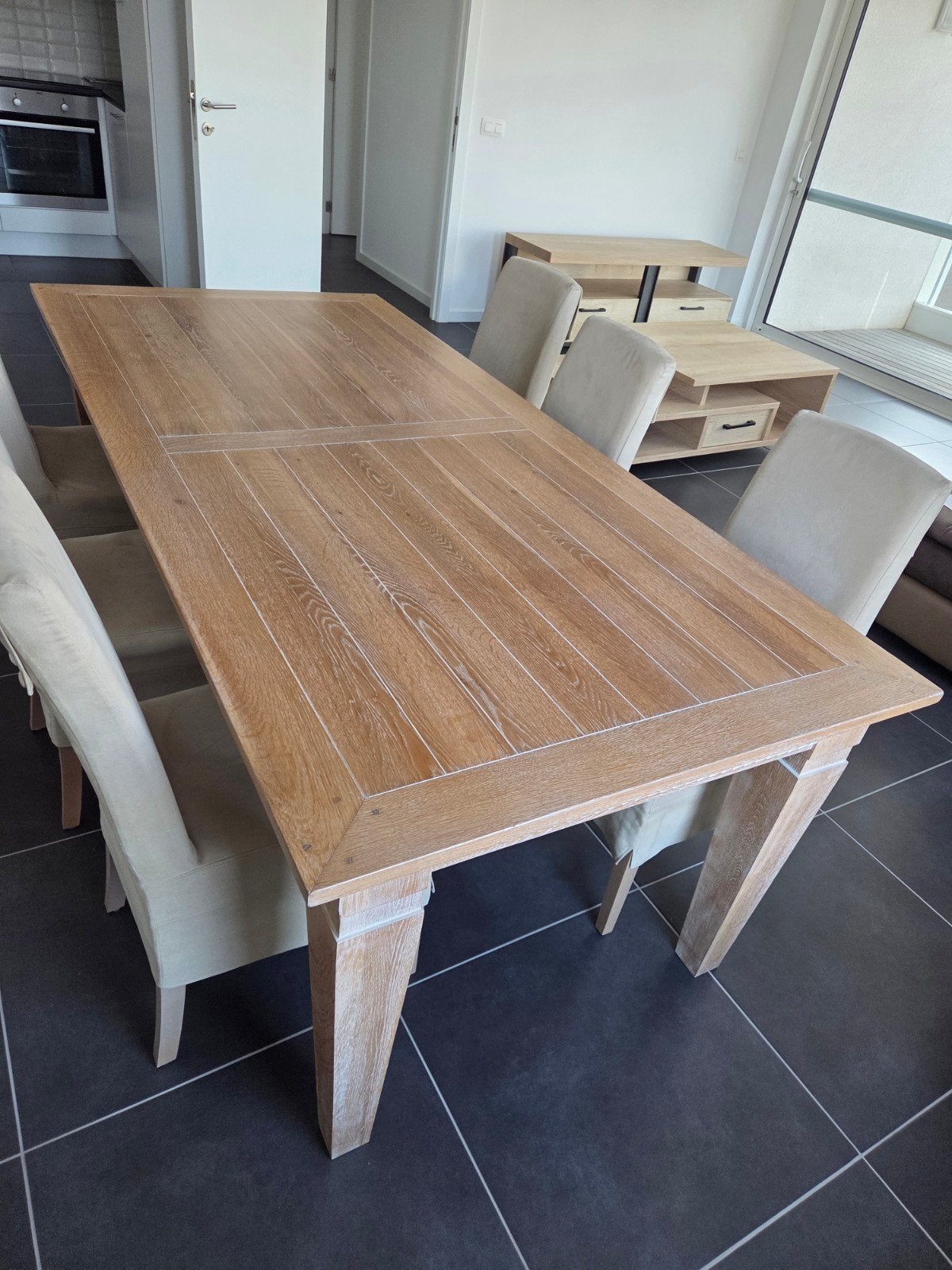 Table à manger avec 6 chaises, Maison & Meubles, Enlèvement