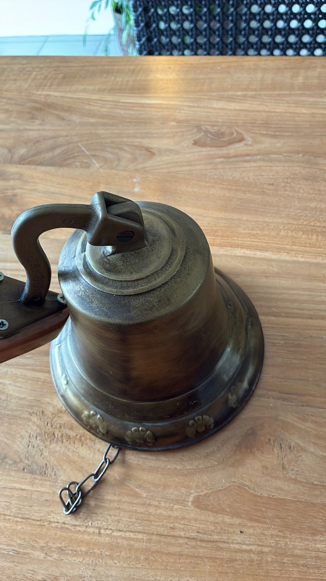 Zware koperen deurbel, Antiek en Kunst, Antiek | Brons en Koper, Ophalen, Koper