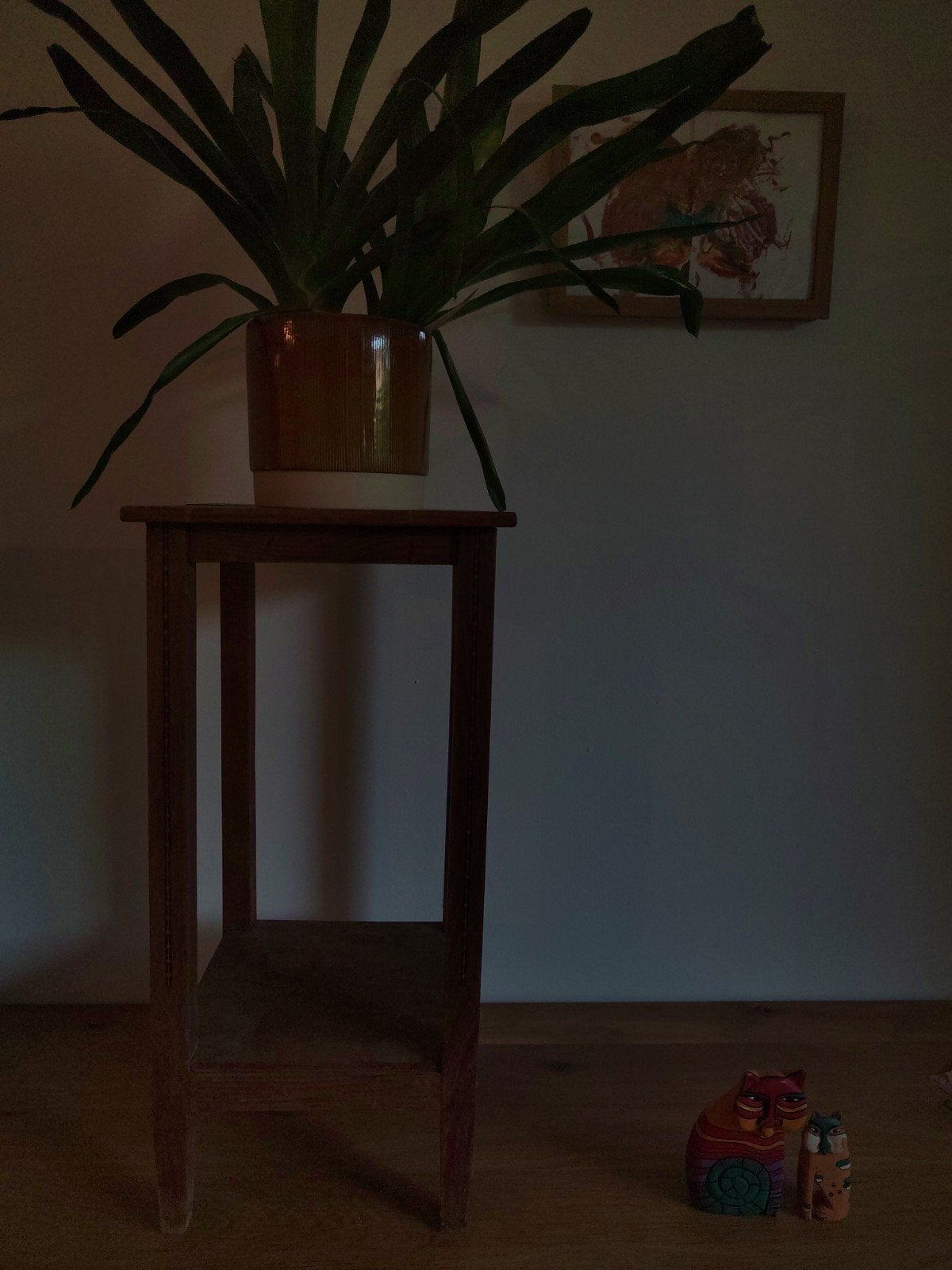Plantentafel met ingelegd hout, Ophalen