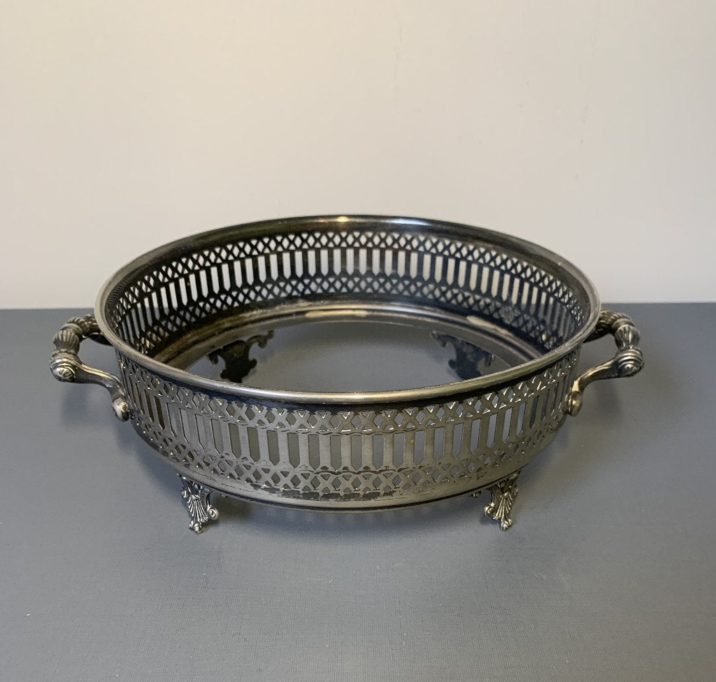Antieke mand - coupe gesign Silver Plated, Antiek en Kunst, Ophalen of Verzenden