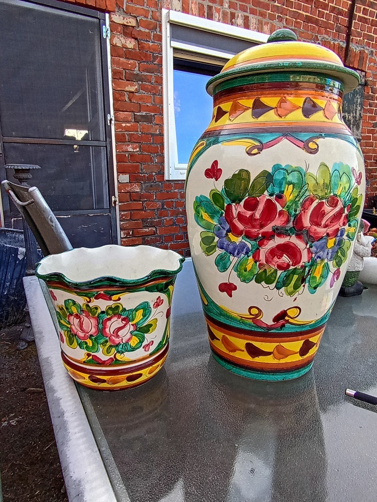 vaas met bloempot, Antiek en Kunst, Antiek | Vazen, Ophalen