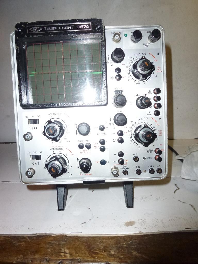 oscilloscope de marque TELEQUIPMENT D67A + 2 probes, Doe-het-zelf en Bouw, Sanitair, Gebruikt, Overige typen, Inox, Ophalen