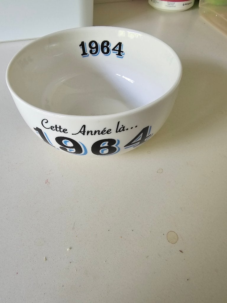 BOL ANNIVERSAIRE 1964, Collections, Porcelaine, Cristal & Couverts, Enlèvement, Comme neuf, Tasse et/ou soucoupe