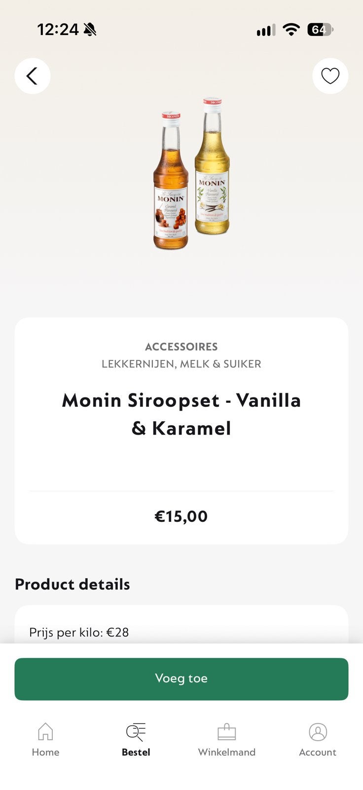 Nespresso Le Sirope De Monin / Vanilla en Caramel, Ophalen of Verzenden