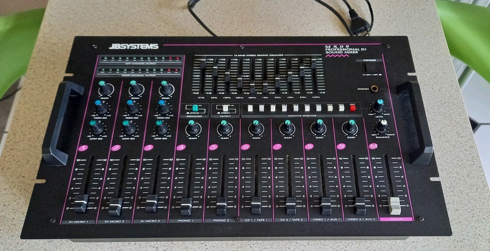 Jb systems mx09 mengpaneel, Muziek en Instrumenten, Mengpanelen, Gebruikt, 5 tot 10 kanalen, Microfooningang, Ophalen of Verzenden