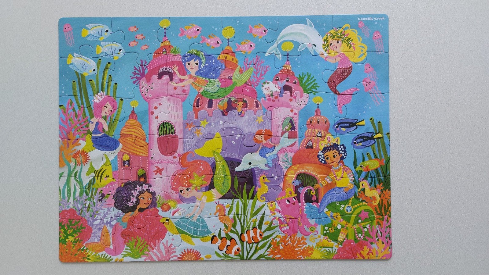 Vloerpuzzel zeemeermin 3+ 36 stukken, 50x68cm, Ophalen of Verzenden, 10 tot 50 stukjes, Zo goed als nieuw, 2 tot 4 jaar