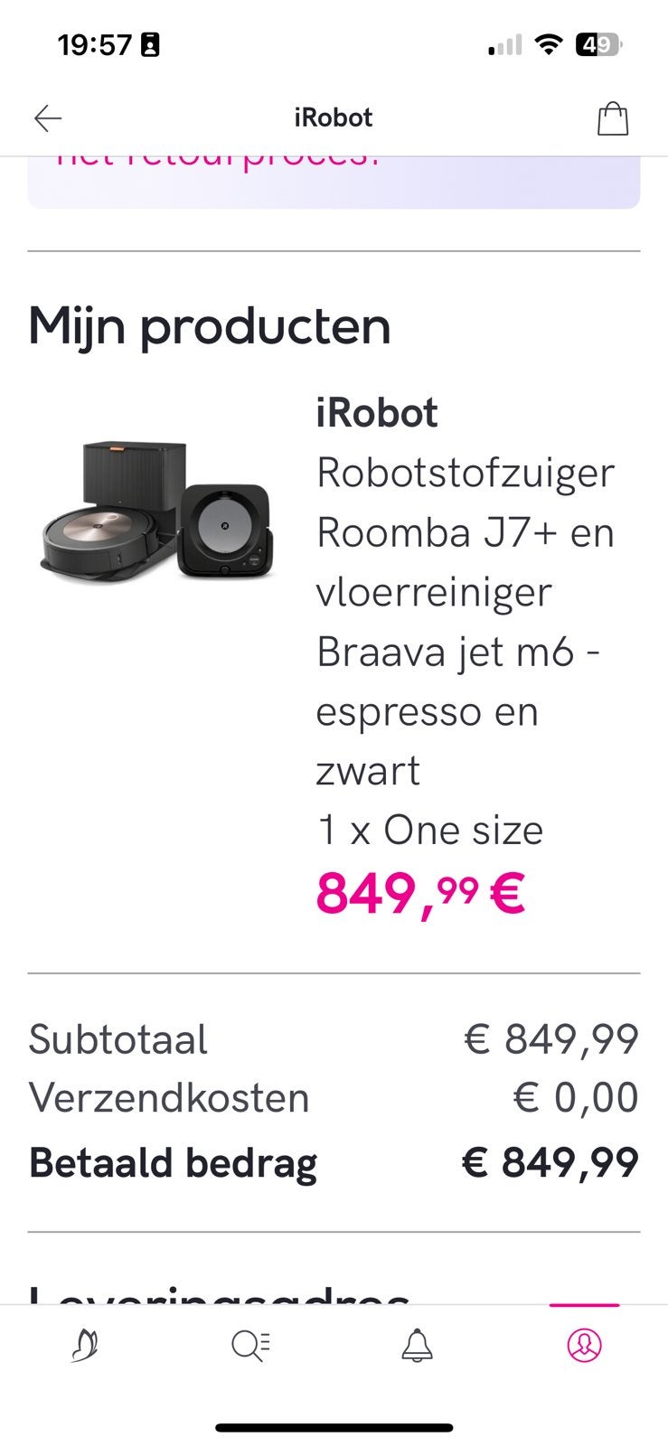 iRobot, Electroménager, IRobot, Comme neuf, Enlèvement, Fonctionnement silencieux