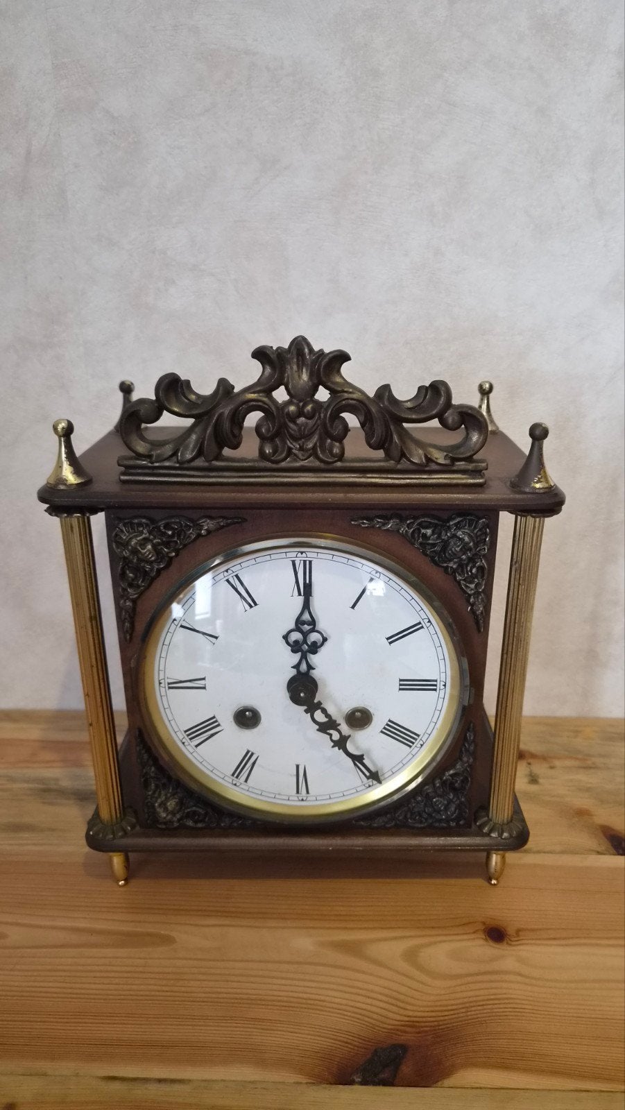 Vintage mechanische mantelklok– restauratieproject, Enlèvement ou Envoi