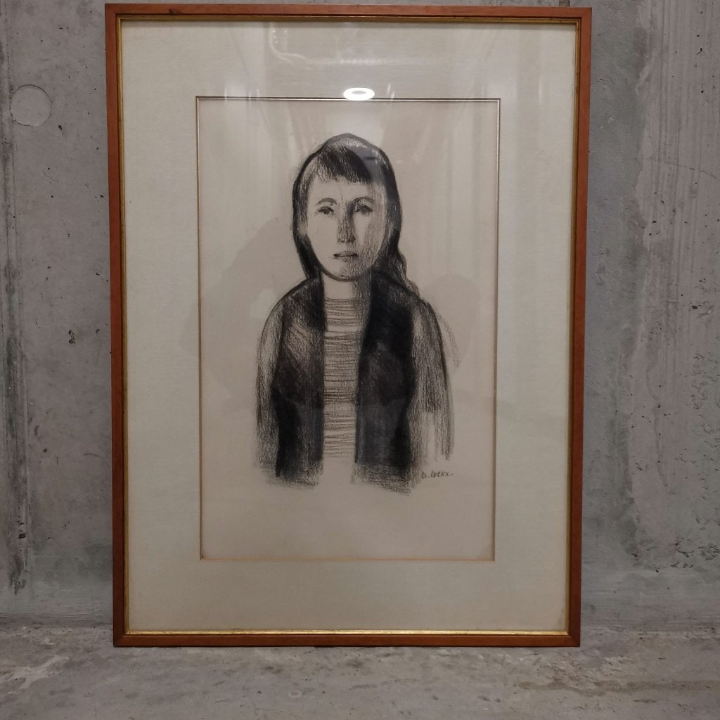 Meisje - Marcel Cockx, Antiquités & Art, Enlèvement, Dessin, Dessin au fusain, Signé
