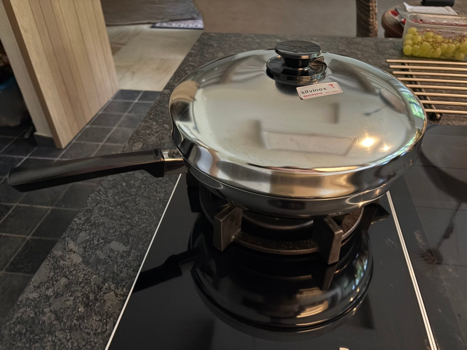 Vintage Demeyere Silvinox pan met Deksel – Vrijwel Nieuw!, Demeyere, Met deksel, Ophalen of Verzenden, Zo goed als nieuw