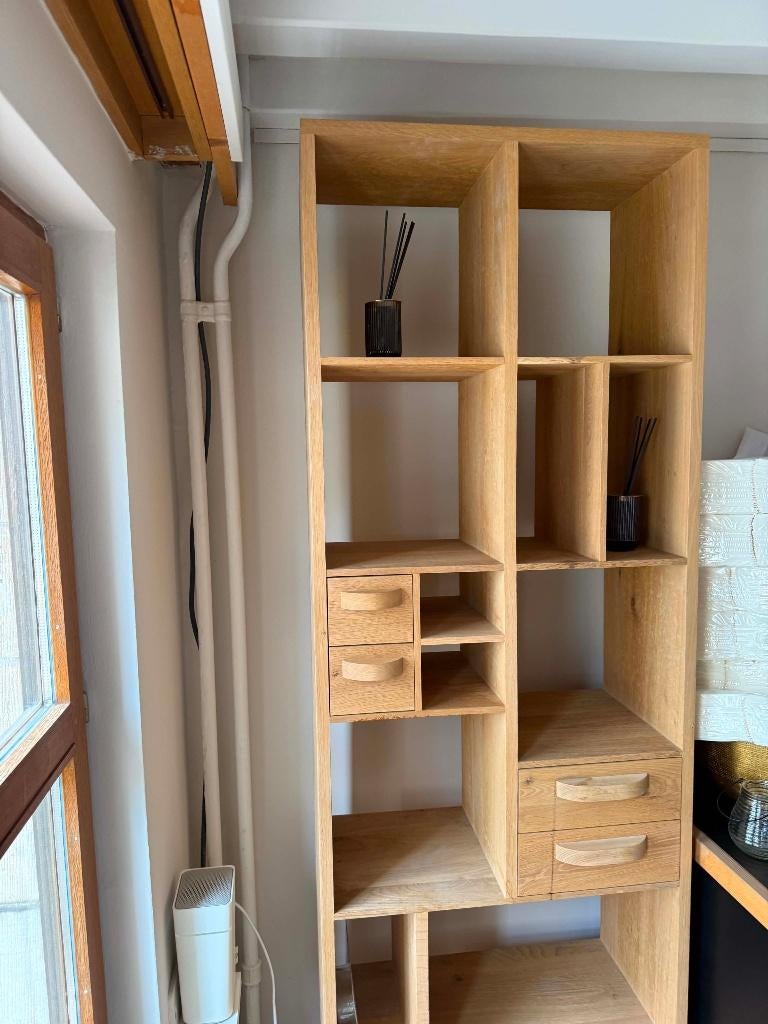 Eiken houten rek, Huis en Inrichting, Ophalen, Eikenhout, 50 tot 100 cm, Zo goed als nieuw