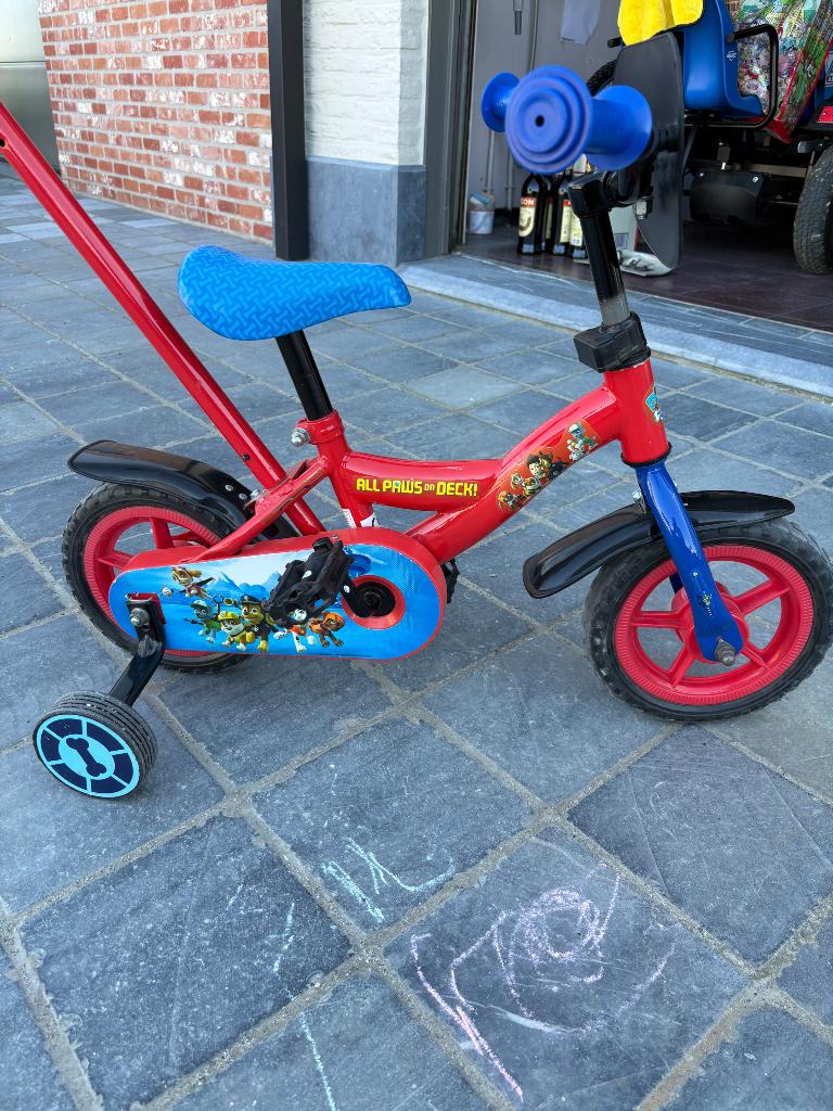 Kinderfiets paw patrol, Fietsen en Brommers, Ophalen, Zo goed als nieuw, Minder dan 16 inch, Zijwieltjes