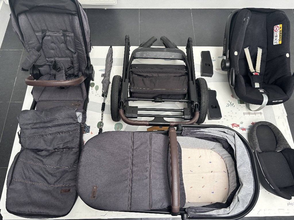 All-in Qute Buggy + Maxi Cosi + Accesoires, Ophalen, Gebruikt, Overige merken, Verstelbare rugleuning