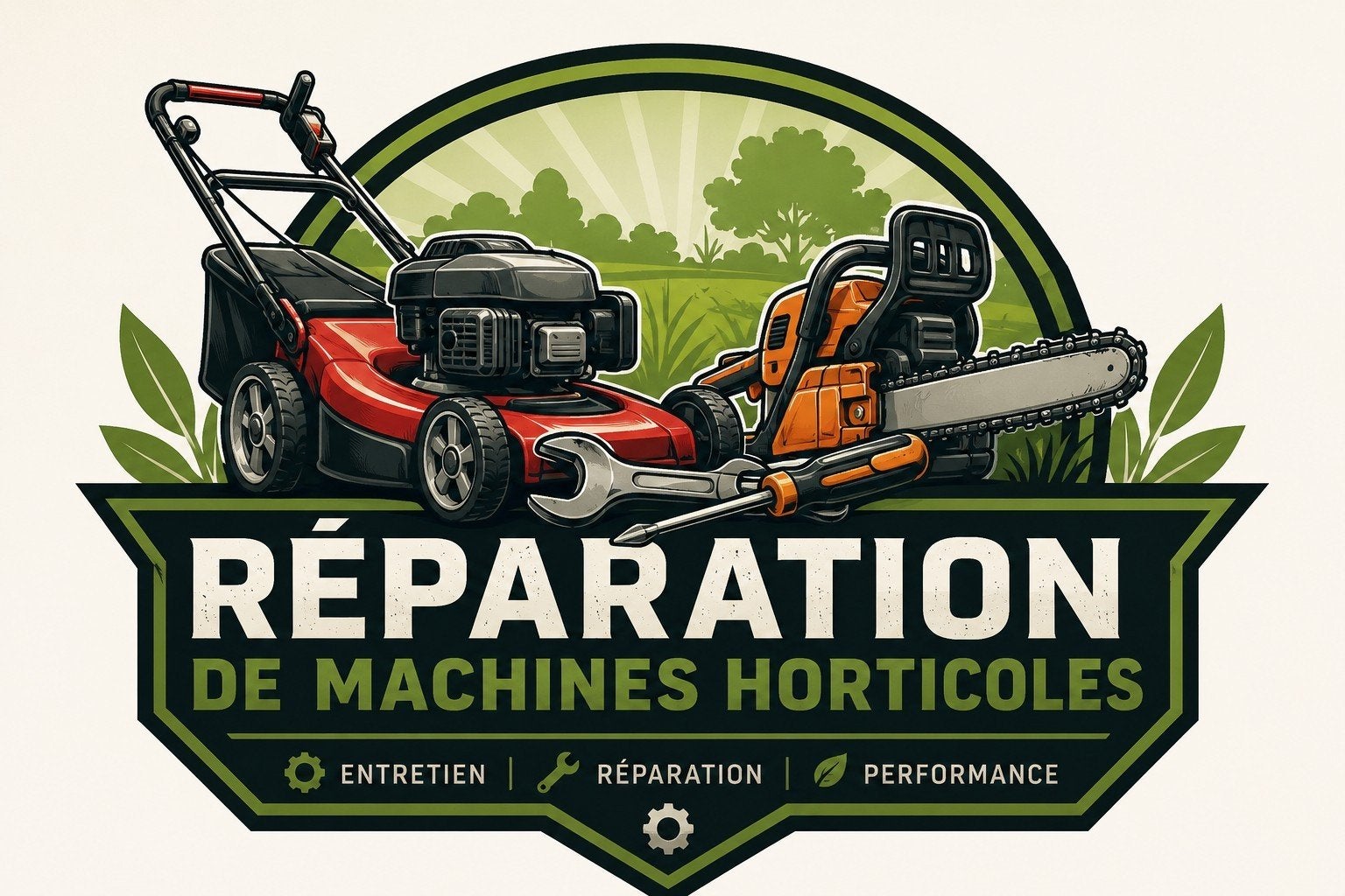 entretien, réparation machine horticole, Forfait