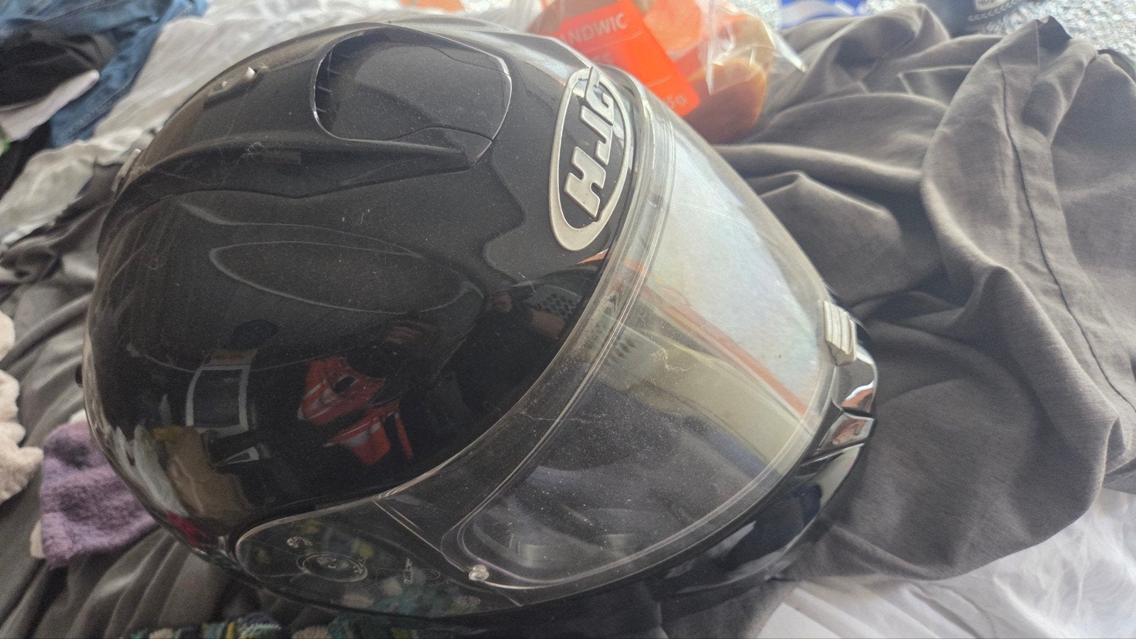 Casque de moto taille S 56, Enlèvement, Comme neuf, Small, Hjc