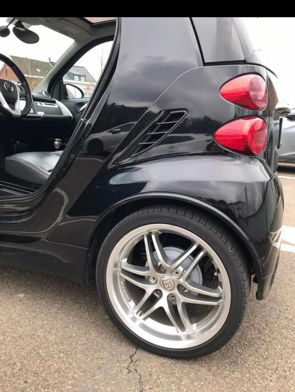 Smart Brabus 2013 benzine, Auto's, Automaat, 75 kW, Zwart, Leder