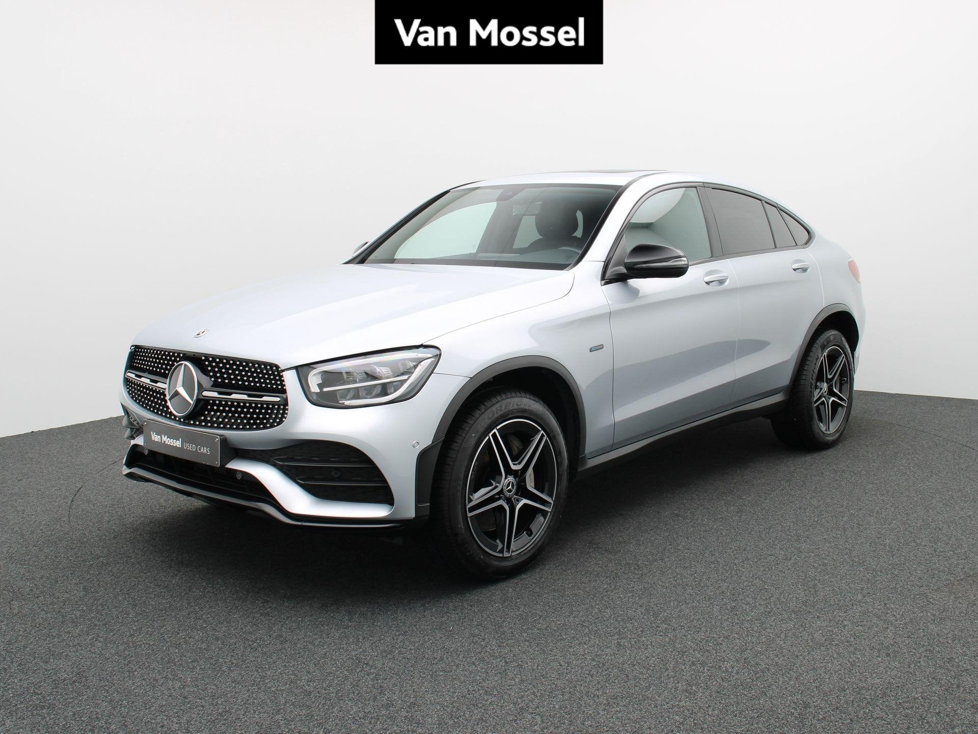 Mercedes-Benz GLC 300 de 4M Coupé + AMG LINE + PANORAMISCH, Autos, Mercedes-Benz, Cuir, Argent ou Gris, 143 kW, Euro 6