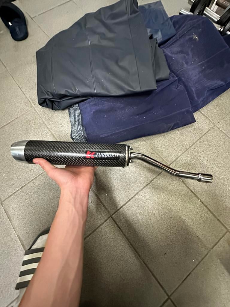 Turbokit eind demper 50-70cc derbi, Fietsen en Brommers, Ophalen, Gebruikt, Uitlaat