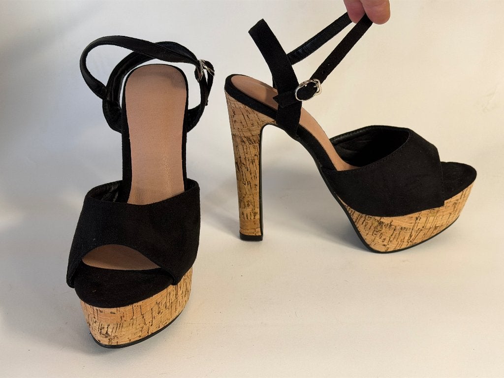 Heel hoge en sexy sandaaltjes, Zwart, Nieuw, Sandalen of Muiltjes, Amazon