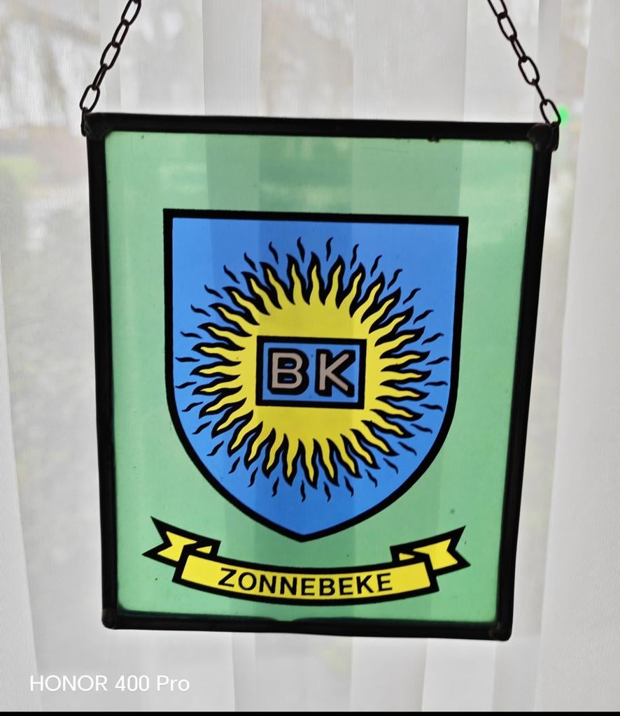 2 oude brandglazen gemeente Zonnebeke, Ophalen of Verzenden