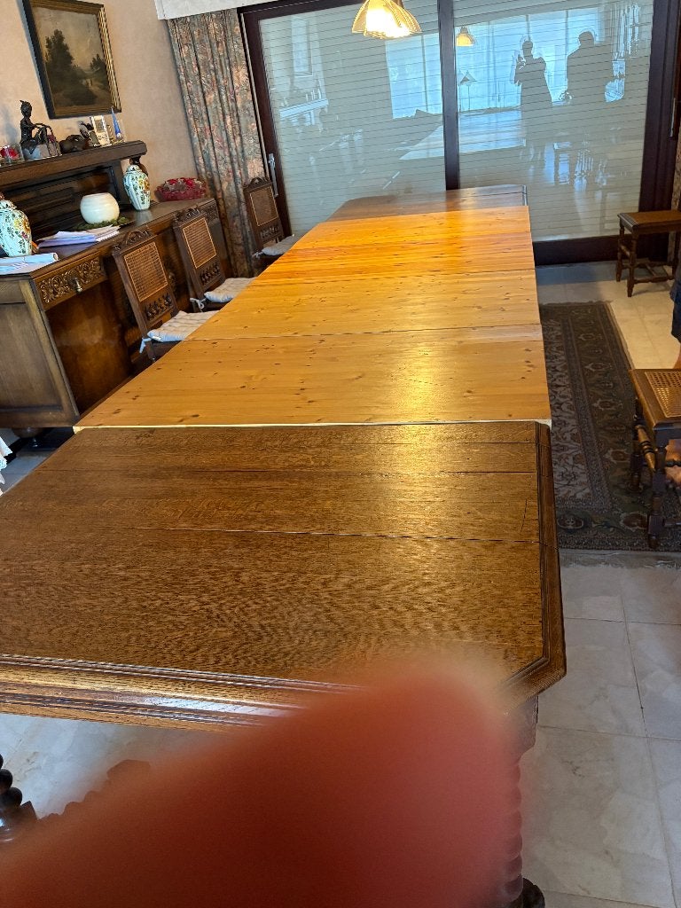 uittrekbare houten tafel, Ophalen, Gebruikt, 100 tot 150 cm, Eikenhout