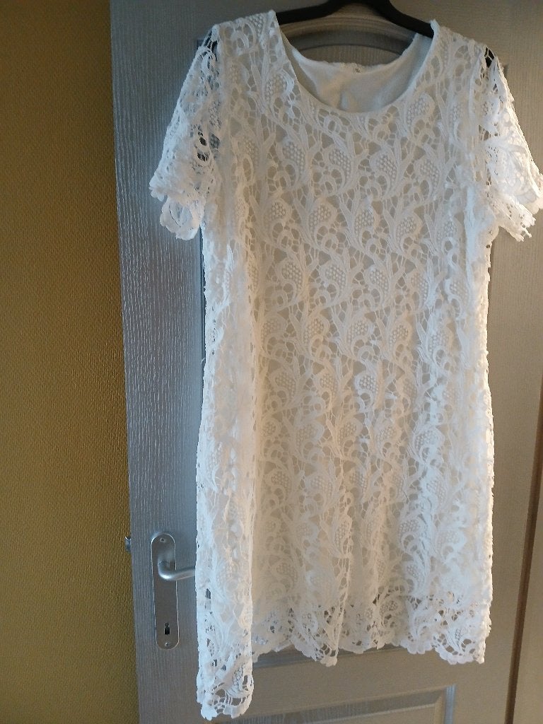 Korte kanten trouwjurk, Vêtements | Femmes, Vêtements de mariage & Accessoires de mariage, Enlèvement, Neuf, Blanc, Robe de mariée