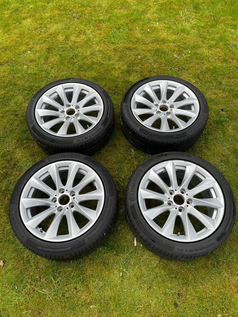 2 sets bmw velgen 18 en 17 inch moeten weg, Auto-onderdelen, Ophalen, 17 inch, Winterbanden, Band(en)