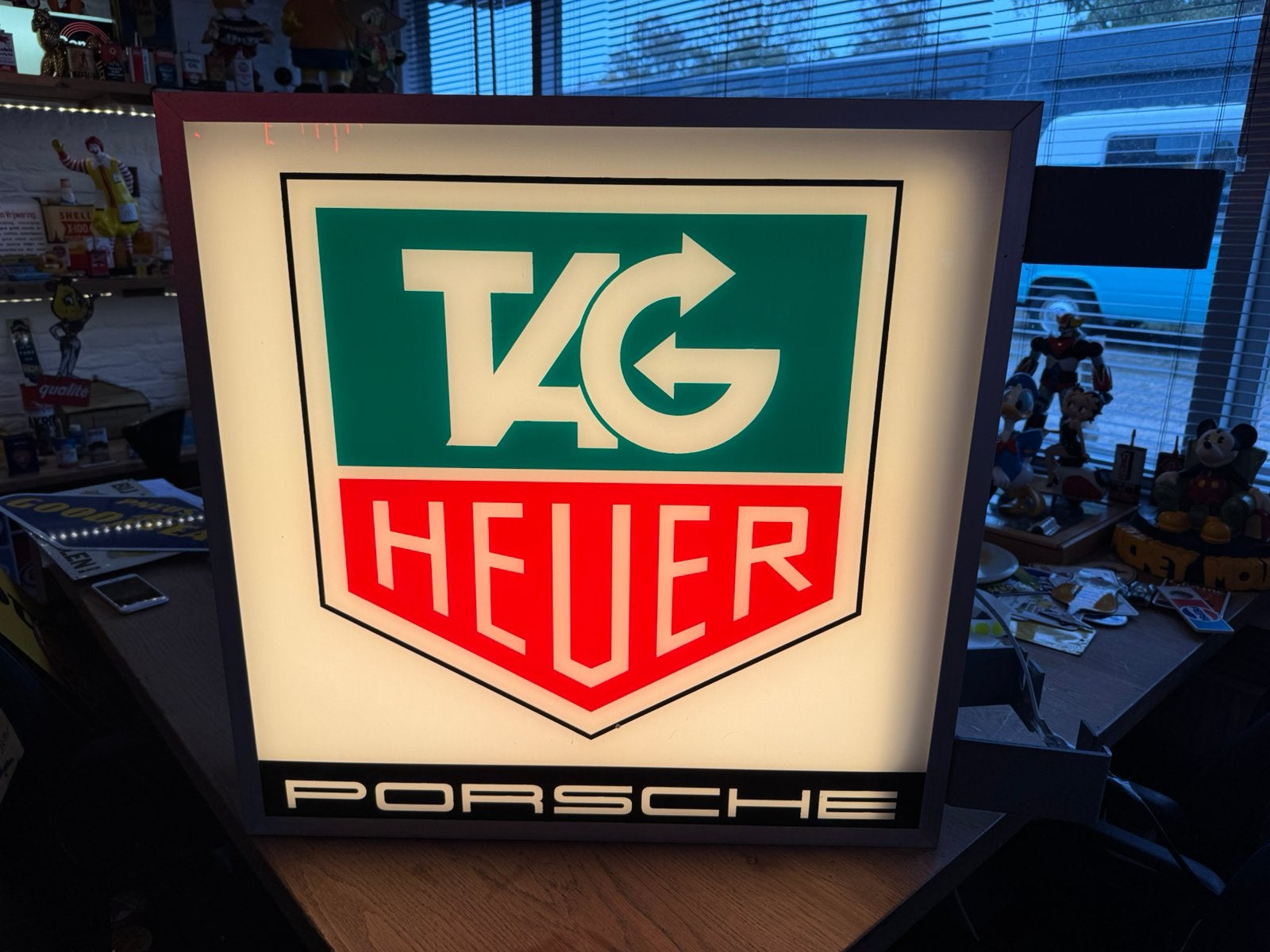 TAG HEUER Racing reclame lichtbak, Ophalen, Gebruikt, ., Lichtbak of (neon) lamp