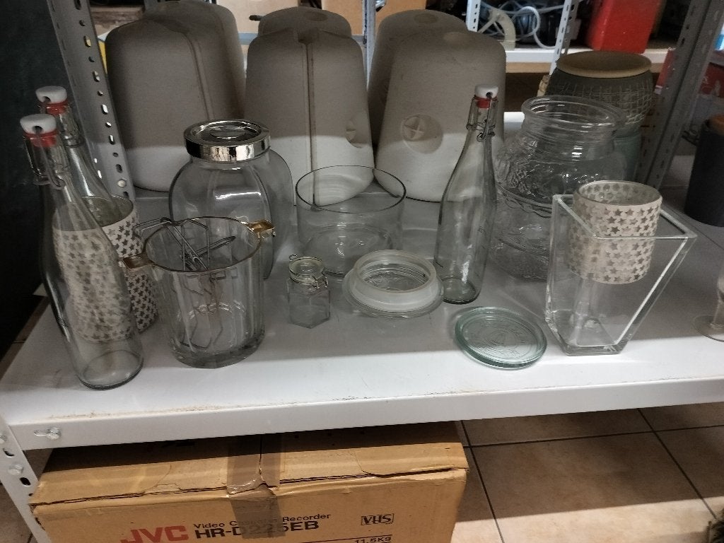 glaswerk & decoratie: Weckpotten, beugelflessen en vazen, Maison & Meubles, Enlèvement ou Envoi, Utilisé