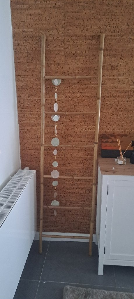 Bamboe sierladder, Ophalen, Boho, Decoratieobject, Zo goed als nieuw